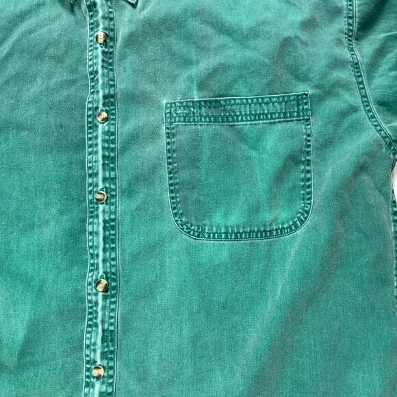 VTG Silicon Graphics Computer Systems Mens Button Down Shirt Green Sz XL Tech - Picture 3 of 7